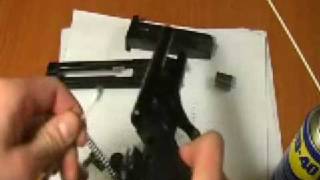 Ekol Beretta 92 blank pistol disassembly amp cleaning [upl. by Filmer]