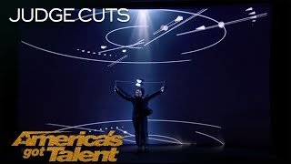 Mochi Fantastic Diabolo Performer Interacts With Cool Projection  Americas Got Talent 2018 [upl. by Hoover25]