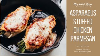 Asparagus Stuffed Chicken Parmesan  Low Carb and ready in 30 minutes [upl. by Obnukotalo]