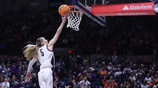 Paige Bueckers UConn womens basketball postgame locker room NCAA Tournament Syracuse  32524 [upl. by Trace832]