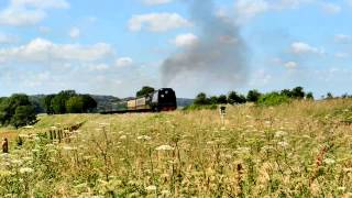 34007 Wadebridge at Wanders Curve Mid Hants Watercress Line [upl. by Aerdnaz]