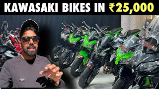 KAWASAKI SUPERBIKES starting just ₹25000  Z900  NINJA  VERSYS  USED SUPERBIKES for SALE [upl. by Aloisius953]