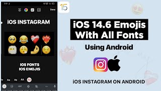 iOS 146 Emojis with all Fonts in Instagram Story  iOS Instagram 🔥 [upl. by Jael]