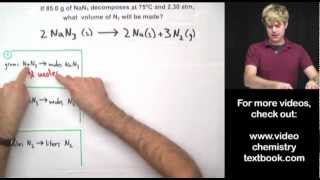 Gas Stoichiometry Equations Part 2 [upl. by Gerty136]