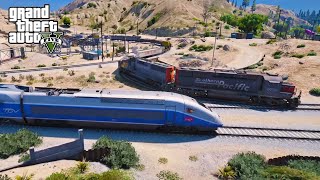 TGV Duplex meets American Trains  Grand Theft Auto V [upl. by Mylander]