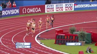 Heptathlon Womens 800m Heat 1  European Athletics Championships 2016 [upl. by Pentheam]