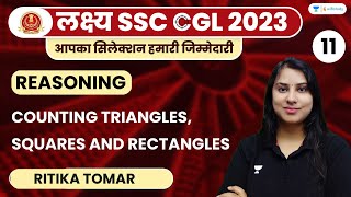 Counting Triangles Squares and Rectangles  Reasoning  लक्ष्य SSC CGL 2023  Ritika Tomar [upl. by Hahseram916]