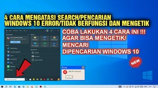 Cara Mengatasi Kotak Pencarian Windows 10 Tidak Bisa Mengetik Dan Tidak Berfungsi [upl. by Mariko694]