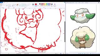 RR🗺️ EVOLUTION Shiny Cottonee  Whimsicott Speedpaint [upl. by Atrebla795]