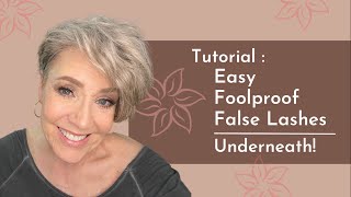 How to apply false lashes UNDERNEATH  for beginners [upl. by Ailemak52]