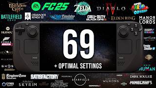 Steam Deck 69 GAMES TESTED  Optimal Settings [upl. by Mureil]