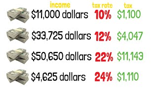 Tax Brackets Explained For Beginners in The USA [upl. by Nyleimaj]