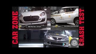 2018 Suzuki Swift Vs Baleno Crash test  Safety Test  Which one is more Safe [upl. by Ayr]