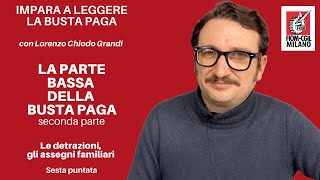 Busta paga le detrazioni e gli assegni familiari [upl. by Shargel]