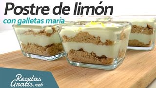 POSTRE DE LIMÓN con galletas María  Postres fáciles y rápidos SIN HORNO [upl. by Phene]