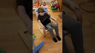 Ikea POANG Chair for Autism Stimming Bouncing [upl. by Boucher777]