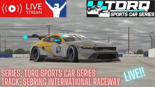 Vertical  iRacing GT3 TORQ Sports Car Series at Sebring GT3 iRacing League [upl. by Yatnuhs]