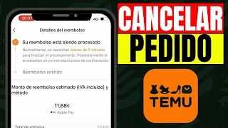 Cómo cancelar un pedido de temu [upl. by Snahc232]