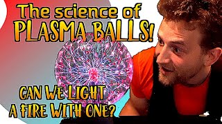 Plasma ball tricks Part 1 Making fire with a plasma ball lamp [upl. by Baldwin]