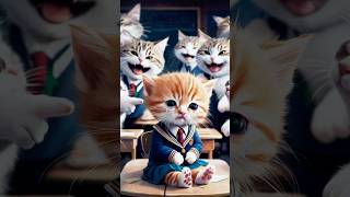 Meow crying in classroom😿 meow kitten aicat dojacat [upl. by Jobey]