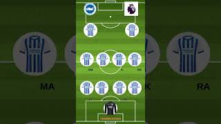 FOOTBALL LINE UP PREMIER LEAGUE 2425 BRIGHTON VS MAN CITY mancity brighton premierleague lineup [upl. by Eniad]