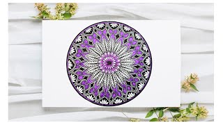 Mandala For Beginners  Easy Mandala art  Colorful Mandala  Easy Painting [upl. by Eliathan]