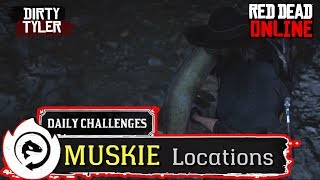 RDR2 Muskie Locations Red Dead Online [upl. by Araccat]