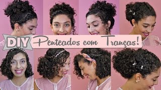 DIY Penteados fáceis com tranças para cabelo cacheado [upl. by Ayojal995]