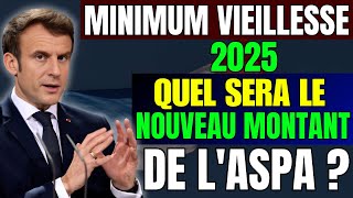 Minimum vieillesse 2025  quel sera le nouveau montant de lAspa [upl. by Silvestro]