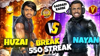 Revenge Break 500 Winning Streak Of Assassins ARMY 😱 Huzai Vs Nayan Bhai Got Angry 😡  Free Fire [upl. by Anaylil]