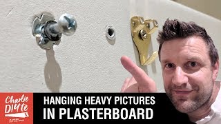 How to Hang a Heavy Picture on a Plasterboard Wall [upl. by Adelaida]