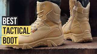 Best Tactical Boot  High Quality Military Leather Tactical Combat Boot Review in 2024 [upl. by Stacee447]