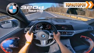 BMW 320d G21 Touring 140kW 31 4K TEST DRIVE POV  ACCELERATION BRAKES amp ENGINE VIEW🔸TopAutoPOV [upl. by Nwahsid]