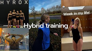 Train with me week in my life hybrid training Hyrox London swimming running [upl. by Tome]