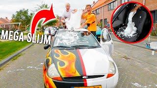 DIY SLIJM MAKEN OP HET DAK VAN MIJN AUTO SMERIG [upl. by Holland]