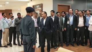 Mukesh Ambani visit in Kolkata Jio Godrej Office [upl. by Drusi]