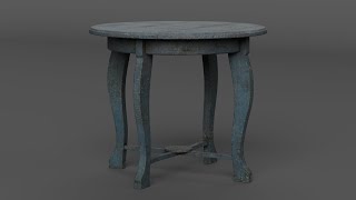 Round Table  Low poly 3D model  360° [upl. by Aneerak]