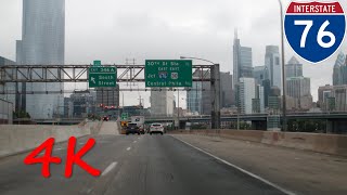 ⁴ᴷ Schuylkill Expressway Interstate 76 westbound 4K VIDEO [upl. by Valaree33]