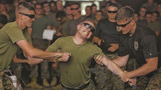 Marines Take Taser Shot Like a Boss US Marines Tazer Training  Camp Foster Okinawa Japan [upl. by Ahsinek]