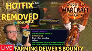 🔴LIVE  HOTFIX REMOVED Are T8 Delves Soloable now The War Within World of Warcraft [upl. by Tol]