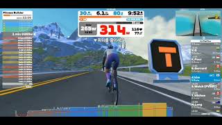 HL1LLQ 아재의 ZWIFT Workout Fitness Builder on Cipressa in Watopia [upl. by Hanid]