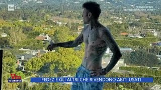 Fedez e gli altri che rivendono abiti usati  La Vita in diretta 22042024 [upl. by Notsecnirp133]