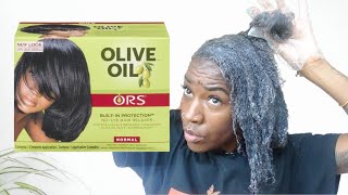 QUICK TUTORIAL  How to SAFELY DIY RELAXER AT HOME  ORS OlIVE OIL  TEXTURIZER ON 4c HAIR [upl. by Danialah]