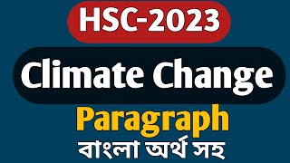 Climate Change Paragraph  Climate Change Paragraph HSC [upl. by Alfonzo]