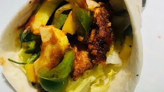 Chicken fajita wrap recipe with Mango salsa  How to make the BEST chicken tortilla wrap  Marinated [upl. by Bascio839]