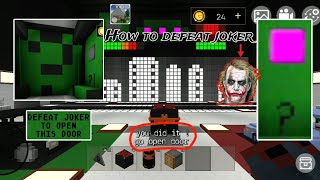 How to defeat joker in mini block craft  mini block craft Batman cave [upl. by Mckenzie157]