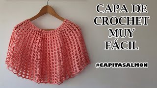 🌺 ¡PRENDA SIN COSTURAS CAPITA DE CROCHET MUY FÁCIL TALLA ÚNICA SIRVE PARA TODAS LAS TALLAS [upl. by Santini861]