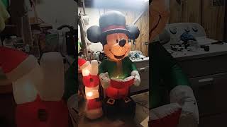 Lowes Christmas Inflatable 2023 Caroling Mickey [upl. by Inalial]