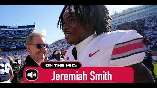 Ohio States Jeremiah Smith explains his dropped catch vs Penn State breaking Cris Carters record [upl. by Marilla493]