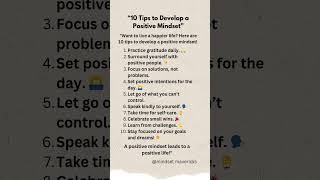 “Top 10 Tips to Develop a Positive Mindset”sigmarule development english quote fypviral [upl. by Whittaker]